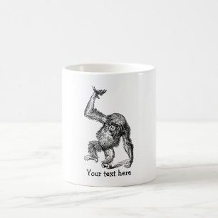 Mug texte customisé chimpanzé bébé mignon