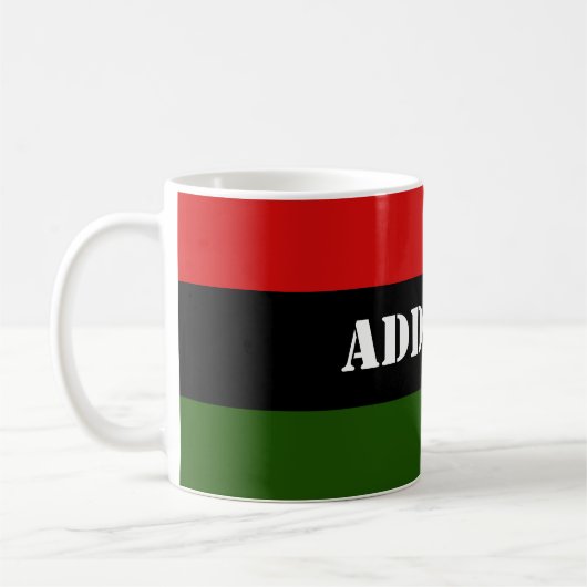 Mug Texte d'ajout rouge, vert et noir (Gauche)