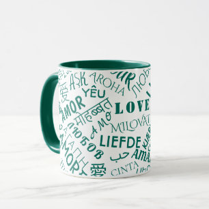 Mug texte d'amour multilingue - Choisir les couleu