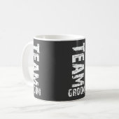 Mug Texte de grunge d'extra large de marié d'équipe (Devant gauche)