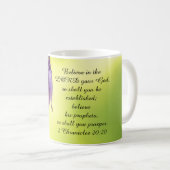 Mug Texte de la Bible 2 Chroniques 20:20 (Devant droit)