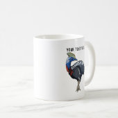 Mug texte de la dent de couleur cassowary (Devant droit)