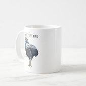 Mug texte de la dent de couleur cassowary (Devant gauche)