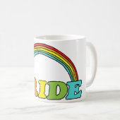 Mug Texte de la fierté et arc-en-ciel (Devant droit)