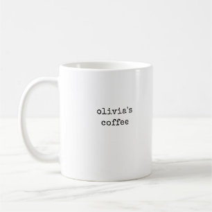 Mug Texte de la machine à écrire Vintage  Noir et bl