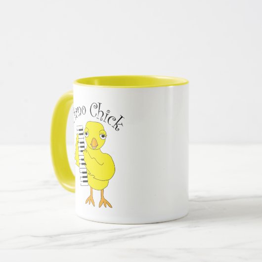 Mug Texte de la sélection de piano (Devant gauche)