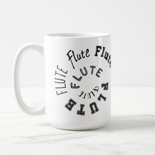 Mug Texte de la spirale de flute (Gauche)