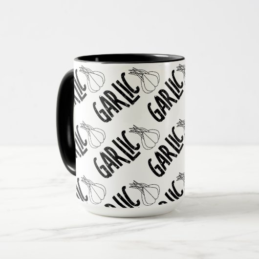 Mug Texte de l'ail (Devant gauche)