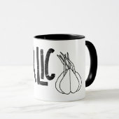 Mug Texte de l'ail (Devant droit)