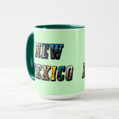 Mug Texte de l'image du Nouveau-Mexique (Devant gauche)