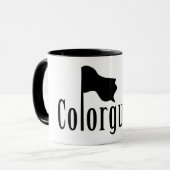 Mug Texte de l'indicateur de couleur (Devant gauche)