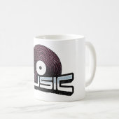 Mug Texte de musique avec enregistrement vinyle (Devant droit)