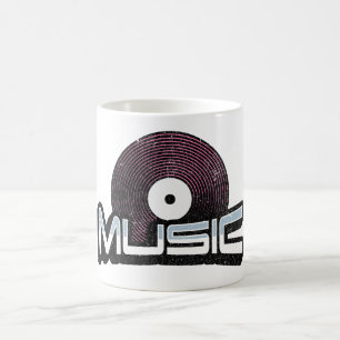 Mug Texte de musique avec enregistrement vinyle