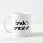 Mug Texte de noir du grand-papa de la jeune mariée (Gauche)