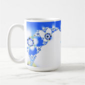 Mug Texte de nom d'abrégé sur fractale de Flora (Gauche)