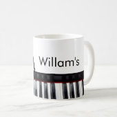 Mug Texte de nom de lettre initiale de monogramme musi (Devant droit)