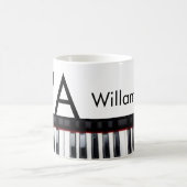 Mug Texte de nom de lettre initiale de monogramme musi (Centre)