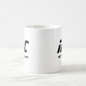 Mug Texte de nom de monogramme noir moderne minimal po (Centre)