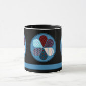 MUG TEXTE DE NOM DU MOTIF DE FLEURS DE PATCHWORK ABSTR (Centre)