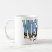 Mug Texte de parc national de Yosemite avec demi de (Gauche)