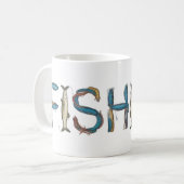Mug Texte de pêche (Devant gauche)