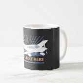 Mug Texte de personnaliser - avion à voilure basse (Devant droit)