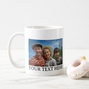 Mug texte de photo de famille personnalisé