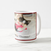 Mug Texte de photo de souvenir de chaton, flocon de ne (Devant droit)