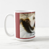 Mug Texte de photo de souvenir de chaton, flocon de ne (Gauche)