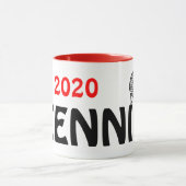 Mug Texte de raquette de tennis (Centre)