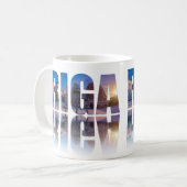 Mug Texte de Riga, Lettonie (Devant gauche)
