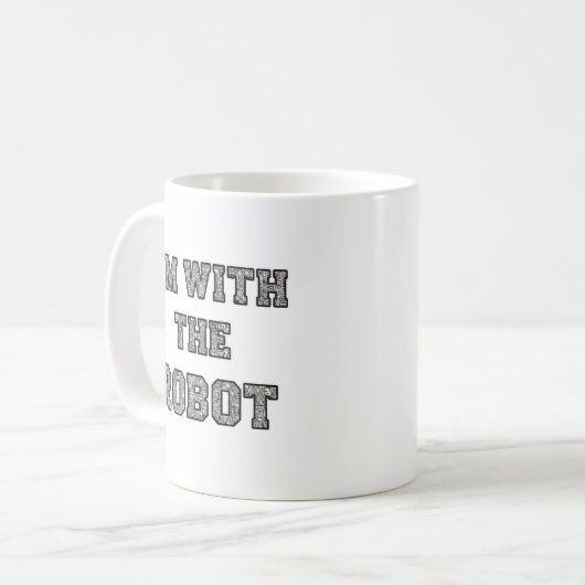 Mug Texte de robot (Devant gauche)