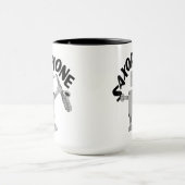 Mug Texte de robot saxophone (Centre)