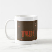 Mug Texte de rouille WWJD whimy (Gauche)