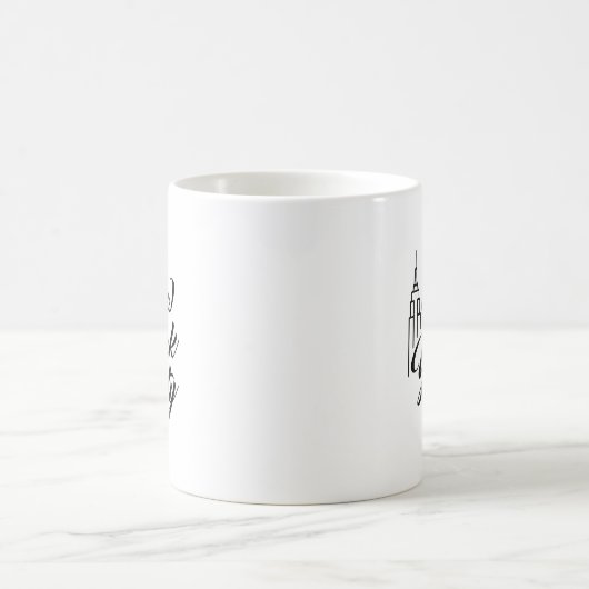 Mug Texte de script NYC (Centre)