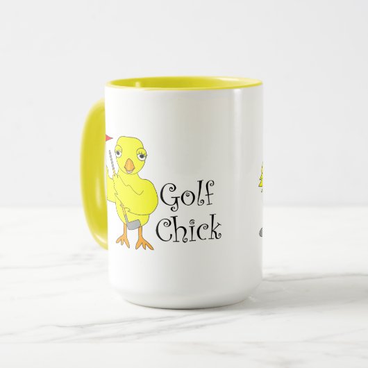 Mug Texte de sélection de golf (Devant gauche)