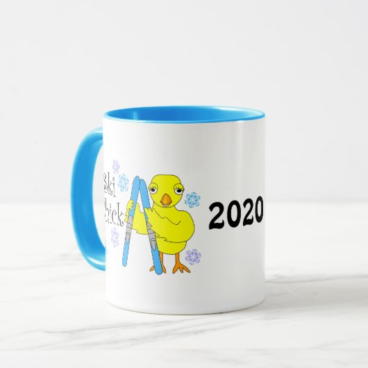 Mug Texte de sélection de ski (Devant gauche)