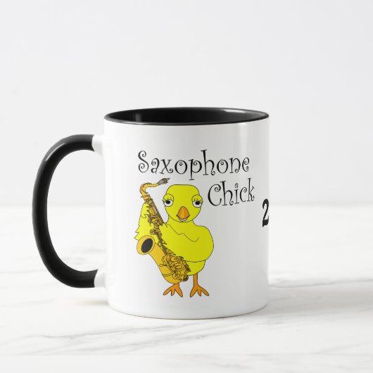 Mug Texte de sélection du saxophone (Gauche)