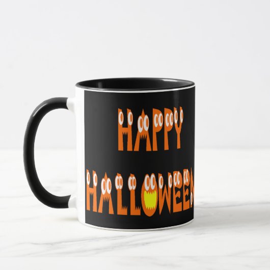 Mug Texte de squash d'Halloween (Gauche)