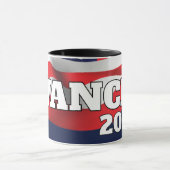 Mug Texte de Vance avec drapeau et aigle chauve (Centre)
