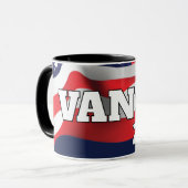 Mug Texte de Vance avec drapeau et aigle chauve (Devant gauche)