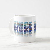 Mug Texte de Venise avec réflexion (Devant gauche)