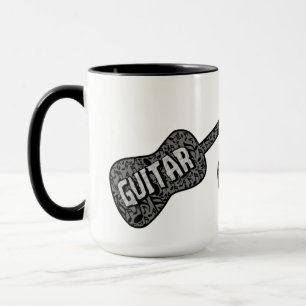 Mug Texte des notes de musique de guitare