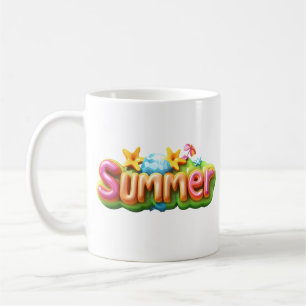 Mug Texte d'été coloré