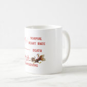 Mug Texte drôle de dinde de Thanksgiving. (Devant droit)