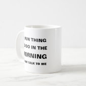 Mug Texte du devis matinal amusant (Devant gauche)
