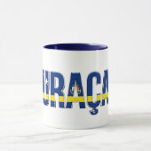 Mug Texte du drapeau de Curaçao | Conception de fierté (Centre)