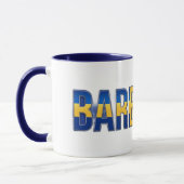 Mug Texte du drapeau de la Barbade | Conception de fie (Gauche)