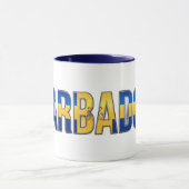 Mug Texte du drapeau de la Barbade | Conception de fie (Centre)