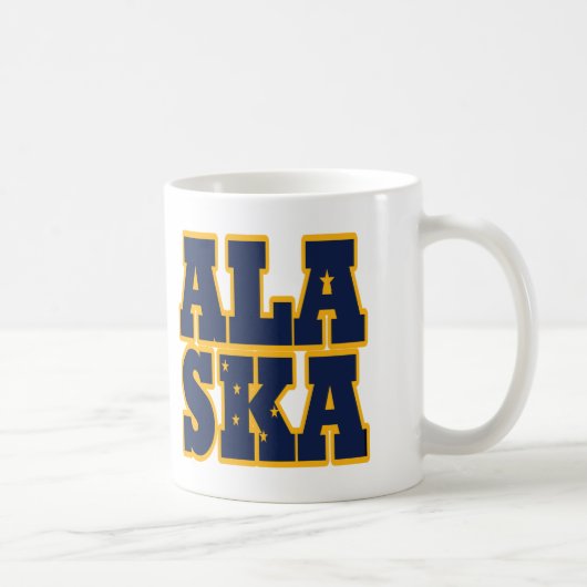 Mug Texte du drapeau de l'État de l'Alaska (Droite)